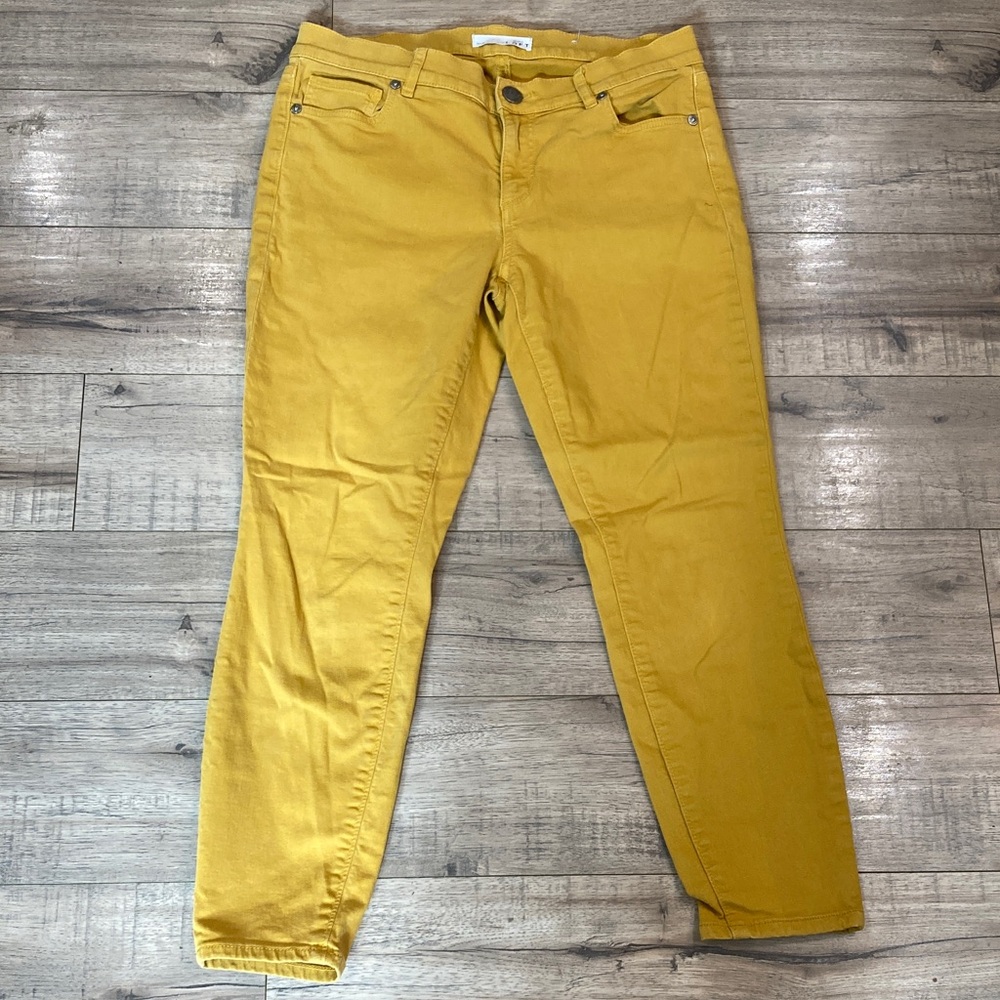 Ann Taylor LOFT Mustard Yellow Modern Skinny Jeans Size 4/27 Autumn Fall (P52)